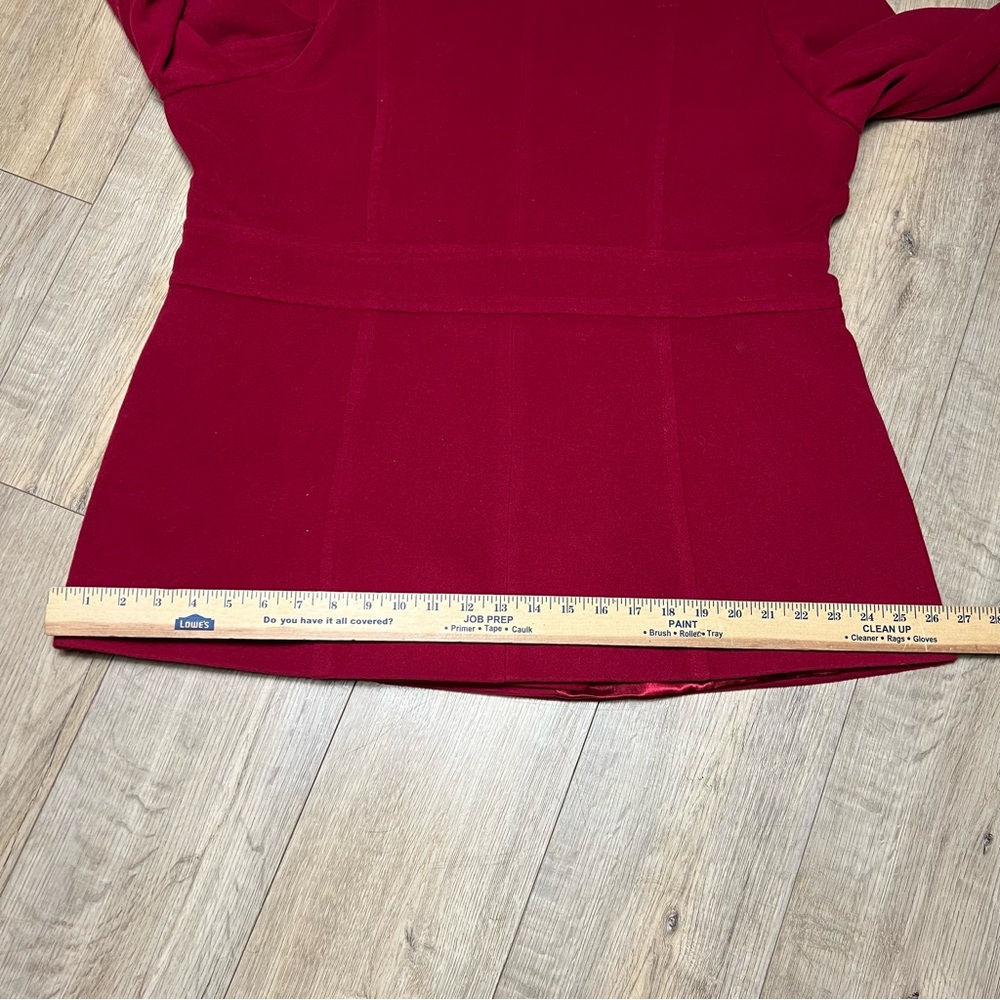 Pendleton Red Pea Coat with Hood and Double-Breasted Design - Picture 14 of 15